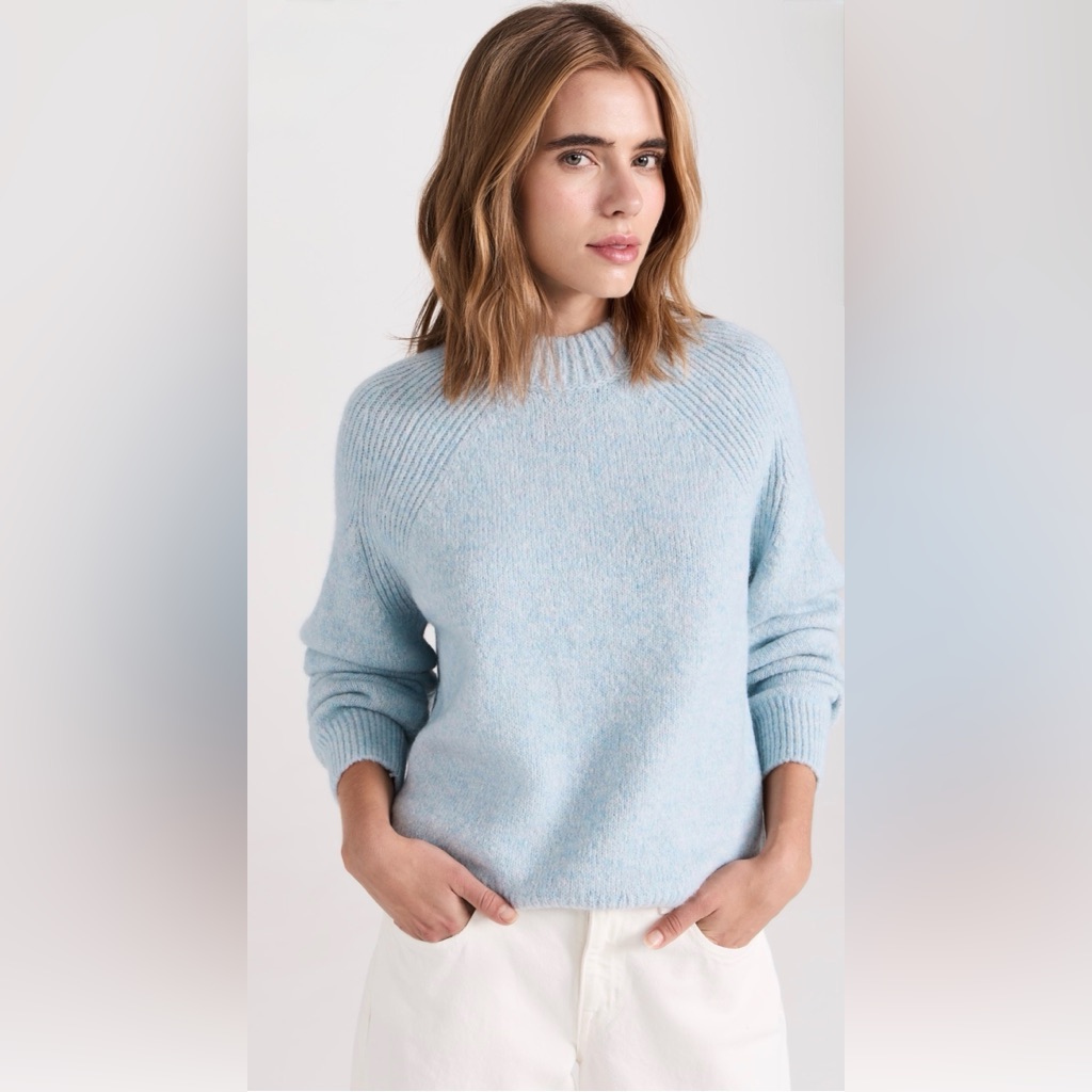 Nwt Closed - Crew Neck Long Sleeve Sweater Blue Water - Size Xxs - In Store